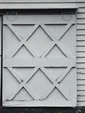 Dorothy S. Norman, Barn Door, Lake George, 1947, Vintage gelatin silver print
