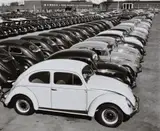 Peter Keetman, VW-Käfer, 1953, Ferrotyped gelatin silver print on Agfa paper, printed later