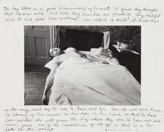 He lay there in a pose reminiscent of Marat by LaToya Ruby Frazier, 1974, Gelatin silver print, sold Jun 2016