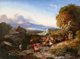 Friedrich Nerly, A Wine-Grower's Parade on Monte Circello
