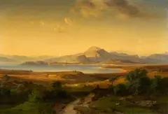 Louis Gurlitt, View of the Albufera Lake, Oil on canvas