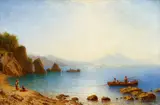 Carl Morgenstern, View of Naples with Mount Vesuvius