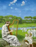 Hans Thoma, Spring Melody, Oil on canvas