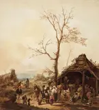Wilhelm von Kobell, A Beggar by a Town