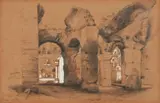 Twelve Depictions of Landscapes and Buildings in Italy by French School of the 19th century, Black chalk, partially highlighted with white Indian ink, on tinted paper. Each, offered May 2016