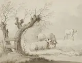 Andreas Schelfhout, Meadow Landscape with Animals