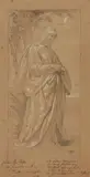 Julius Hübner, Laura, Pencil, heightened with white
