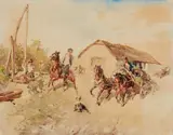 Gregor von Bochmann, Baltic Farmstead with a Well