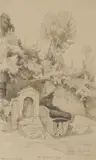 Edmund Kanoldt, "La Madonnina" in Sutri, Pencil on paper