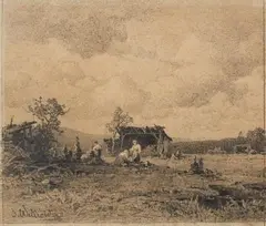 Josef Willroider, Evening on the Moor, Pencil on paper