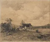 Josef Willroider, Evening on the Moor, Pencil on paper