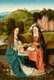 Anna Selbdritt in a Landscape by Northern Netherlands circa 1480 & 1490, Oil on panel (parquetted), sold May 2016