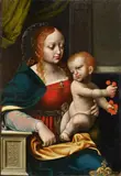 Antwerp School circa 1560, The Virgin with Child, Oil on panel (parquetted)