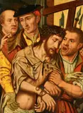 circle of Jan Mostaert, The Mocking of Christ, Oil on panel