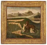 Romulus and Remus by Roman School of the 16th century, Oil on panel (parquetted), offered May 2016