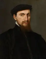 Willem Key, Portrait of a Gentleman in a Black Beret, Oil on panel