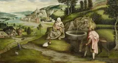 Jan Matsys, Rest on the Flight into Egypt, Oil on panel (parquetted)