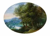 Jan Brueghel the Elder, Forest Landscape with a View of Prague Castle