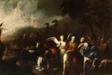 An Angel Leading Noah into the Ark by Giovanni Andrea Donducci, called il Mastelletta, attributed to, Oil on canvas (relined), offered May 2016