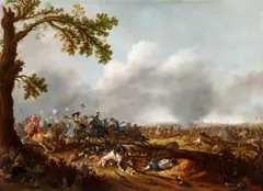Jan Asselijn, Gustavus Adolphus of Sweden at the Battle of Lützen, Oil on panel