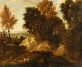 Jan Both, Wooded Landscape with Ramblers, Oil on panel