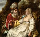 Jan Victors, Judah Giving his Ring to Tamar, Oil on canvas (relined)