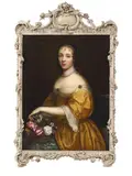 Portrait of a Lady with a Basket of Flowers by circle of Pierre Mignard, Oil on canvas, offered May 2016