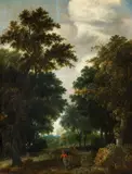 Salomon Rombouts, Wooded Landscape with Figures, Oil on panel