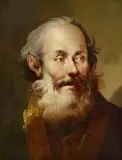 Tiberius Dominikus Wocher, Two Portraits of Bearded Men, Oil on canvas (relined). Each