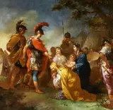Januarius Zick, Alexander the Great and the Family of Darius The Abstinence of Scipio, Oil on canvas. Each