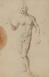 Standing Venus with an Apple by attributed to Francesco di Cristofano Franciabigio, Pencil on paper, backed with paper, sold May 2016