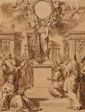 Jan Goeree, Design for a Frontispiece, Pen and brown ink