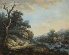Jacob Bürgi, A Mountainous Landscape, Gouache
