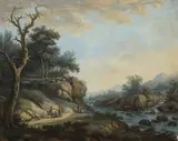 Jacob Bürgi, A Mountainous Landscape, Gouache
