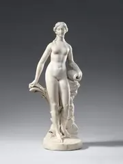 Jacques-Edme Dumont, A marble figure of Venus at her toilette by Jacques-Edme Dumont, Carved in the round and partially free-standing. Jacques-Edme Dumont was taught by Augustin Payou (1730-1809) following the death of his father, the sculptor Edme Dumont (1722-1775). He began his studies at the Paris Ècole des Élèves Protégés in 1777, winning the prize of Rome of the Academie royale de Peinture et de Sculpture in 1788. The present lot is one the few known works by this artist influenced by Augustin Pajou. The piece is signed and dated "Edme Dumont 1785" to the side of the plinth. In perfect condition