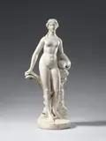 Jacques-Edme Dumont, A marble figure of Venus at her toilette by Jacques-Edme Dumont, Carved in the round and partially free-standing. Jacques-Edme Dumont was taught by Augustin Payou (1730-1809) following the death of his father, the sculptor Edme Dumont (1722-1775). He began his studies at the Paris Ècole des Élèves Protégés in 1777, winning the prize of Rome of the Academie royale de Peinture et de Sculpture in 1788. The present lot is one the few known works by this artist influenced by Augustin Pajou. The piece is signed and dated "Edme Dumont 1785" to the side of the plinth. In perfect condition