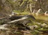 Adolf Carl Henning, Landscape Study, Oil on paper, mounted on canvas Monogrammed and dated lower right: AH