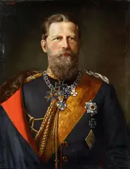 Minna Pfüller, Brustbild Kronprinz Friedrich Wilhelm, nachmaliger Kaiser Frierich III, Oil on canvas Signiert oben links: M:Pfüller