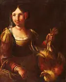 Giacomo Francesco Cipper, called Il Todeschini, circle of, The Poultry-Seller, Oil on canvas (relined)