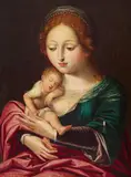 Flemish School 16th century, The Virgin and Child, Oil on panel
