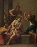 Christ at the Column by Flemish School 17th century, Oil on panel, offered Mar 2016