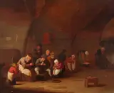 Bartholomeus Molenaer, Peasants Eating Mussels, Oil on panel