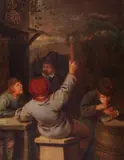 Men Drinking by Netherlandish School 17th century, Oil on panel (parquetted), sold Mar 2016