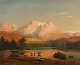 Mountainous Landscape with Fauna by Hans Heinrich Georg Brandes, Oil on canvas, offered Mar 2016