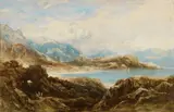 Alessandro Castelli, Mountainous Landscape with a Lake, Oil on canvas (relined)