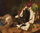 Ludwig Gedlek, Still Life with a Rabbit and a Lapwing, Oil on canvas