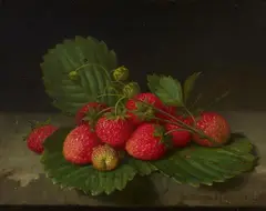 William Hammer, Still Life with Strawberries, Oil on canvas