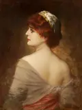 Gustav Adolf Goldberg, Portrait of a Young Lady, Oil on card
