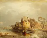 Carl Hilgers, Strauweiler Castle near Altenberg, Oil on panel