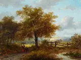 Jan Evert Morel, Two Landscapes, Oil on panel. Each